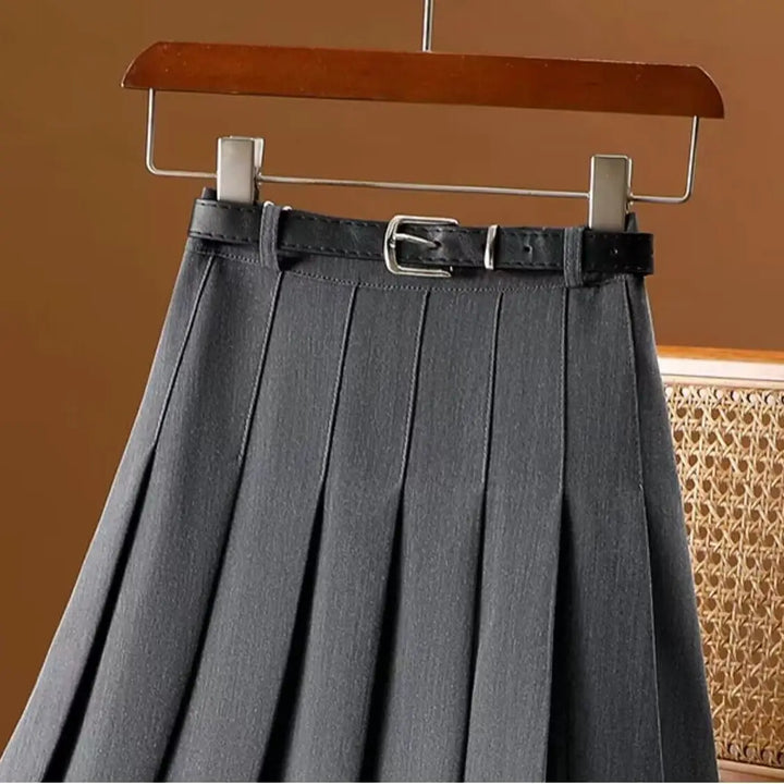 Paula | Women's Elegant Pleated A-Line Midi Skirt