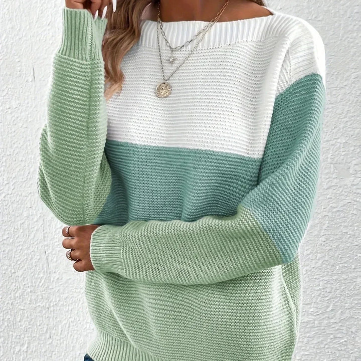 Isla | Women's Color-Block Knit Sweater