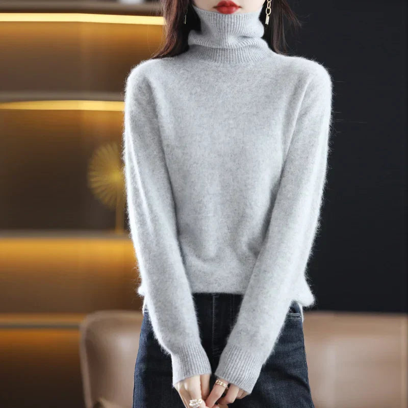 Vea | Women's Premium Cashmire Turtleneck Knit Sweater