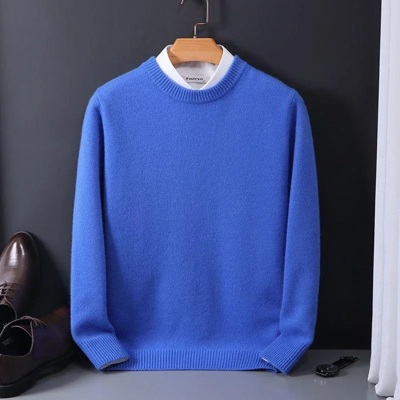Dexter| Men's Classic Ribbed Crewneck Cashmire Sweater