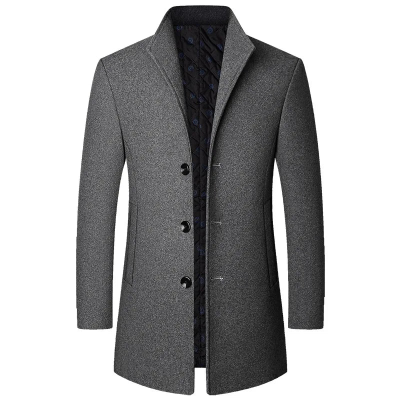 Lawrence | Men's Classic Single-Breasted Winter Overcoat