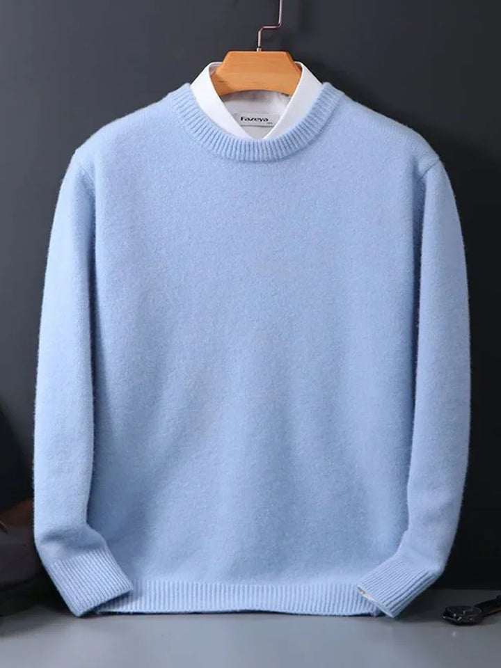 Dexter| Men's Classic Ribbed Crewneck Cashmire Sweater