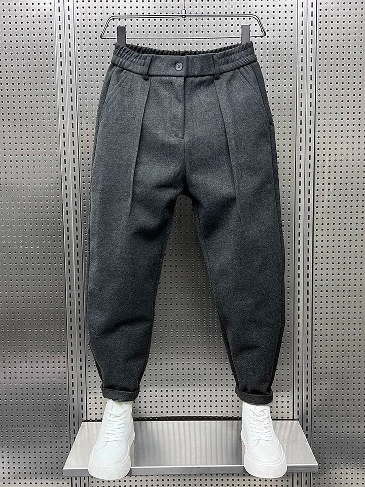 Lucas | Men's Tailored Double-Pleat Tapered Trousers