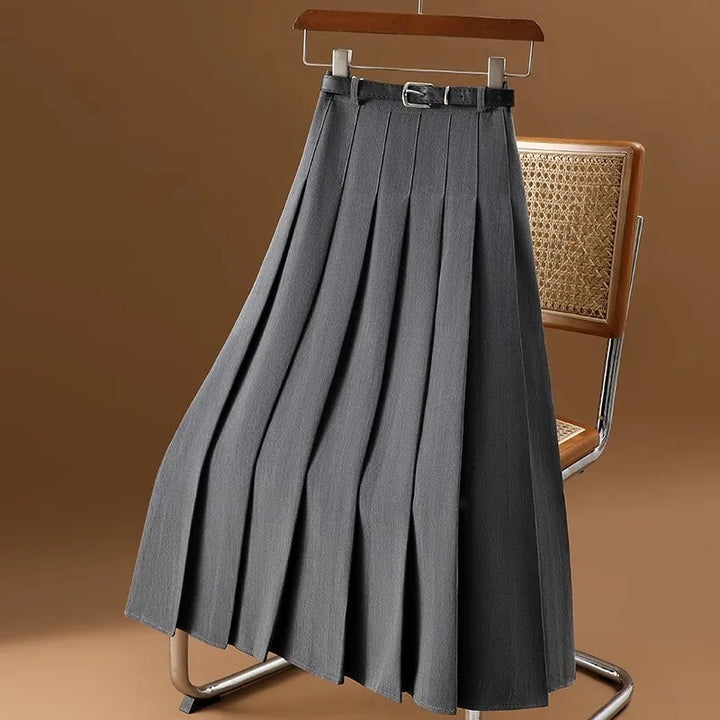 Paula | Women's Elegant Pleated A-Line Midi Skirt