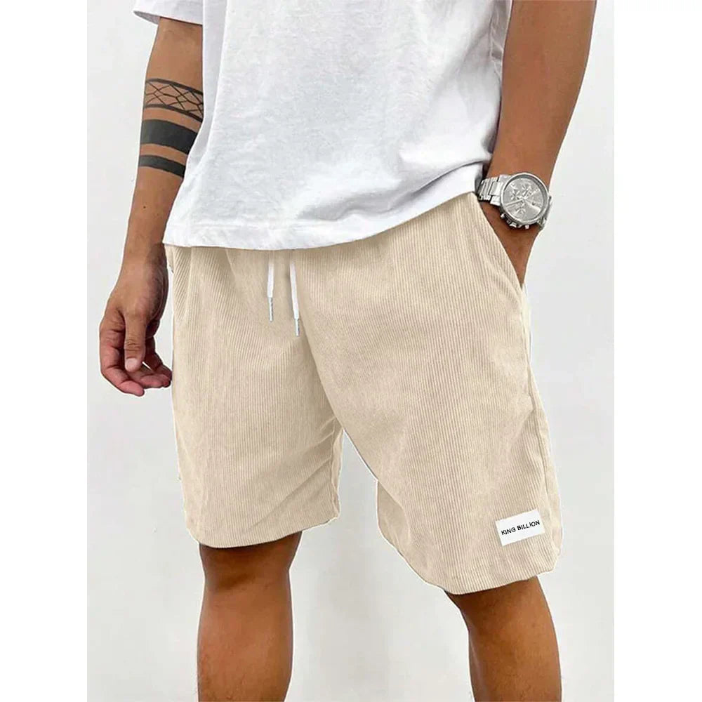 Clive | Men's Relaxed Fit Stretch Drawstring Corduroy Shorts