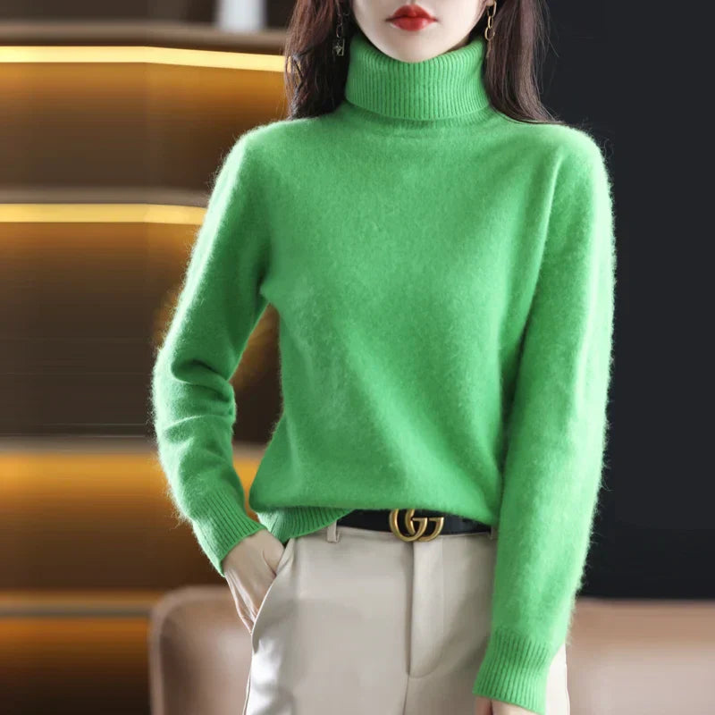 Vea | Women's Premium Cashmire Turtleneck Knit Sweater