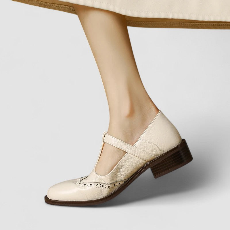 Myla | Women's Leather T-Strap Mary Jane Shoes