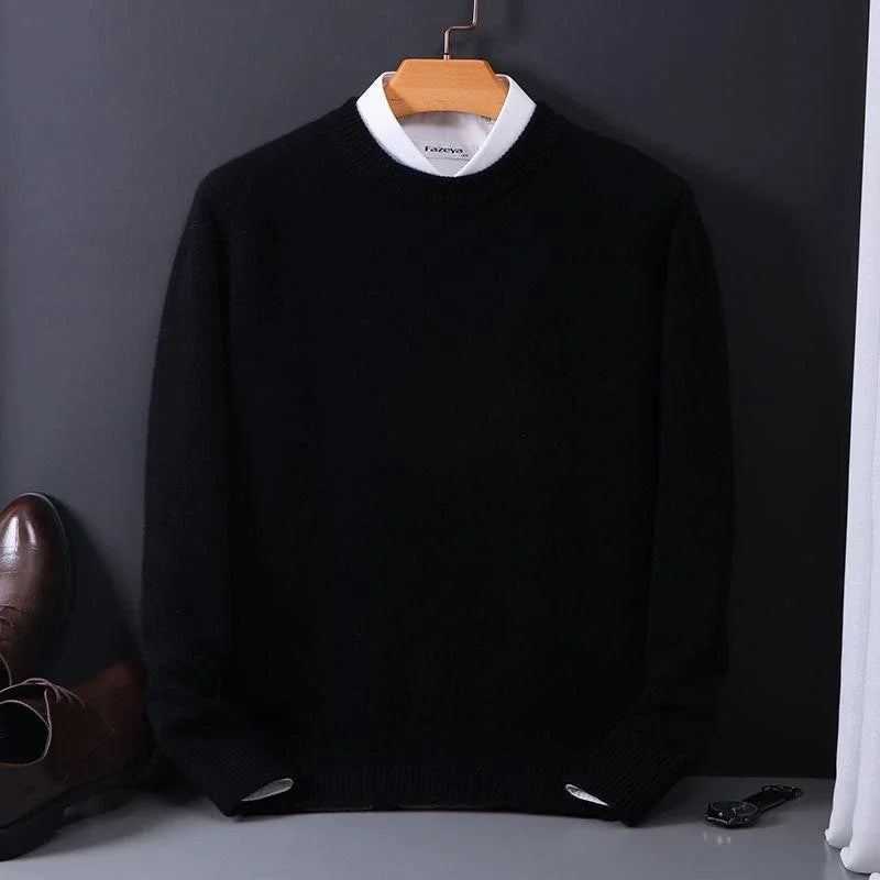 Dexter| Men's Classic Ribbed Crewneck Cashmire Sweater