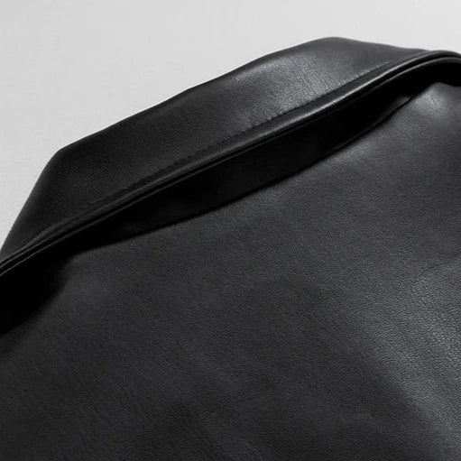 Kai | Men's Retro Style Oversized Leather Bomber Jacket