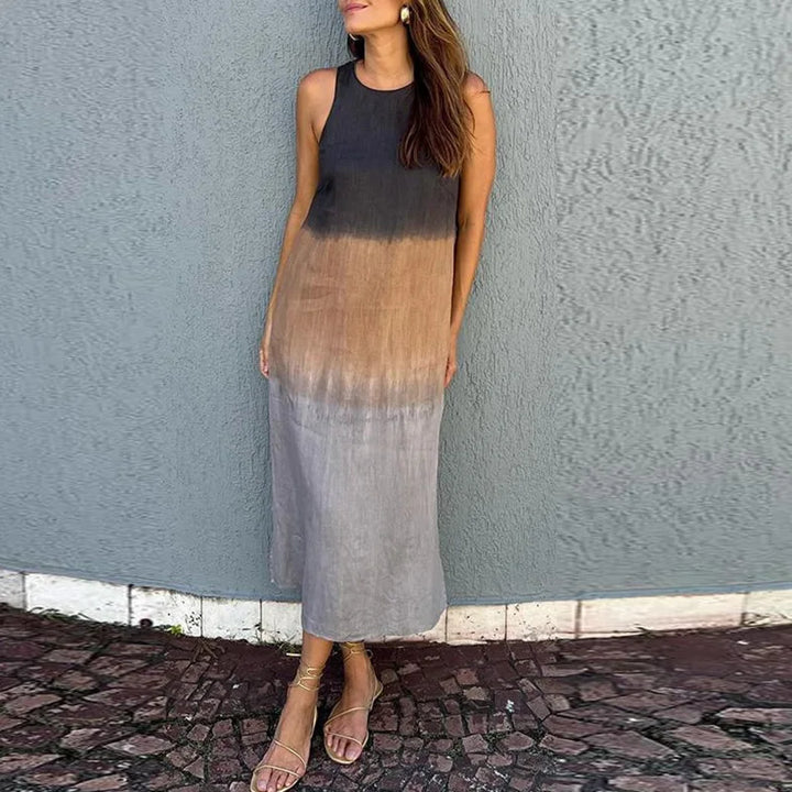 Caroline | Women's Stylish Sleeveless Gradient Summer Dress with Slit