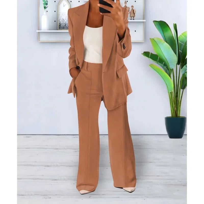 Elena | Women's Tailored Wide-Leg Pant Suit