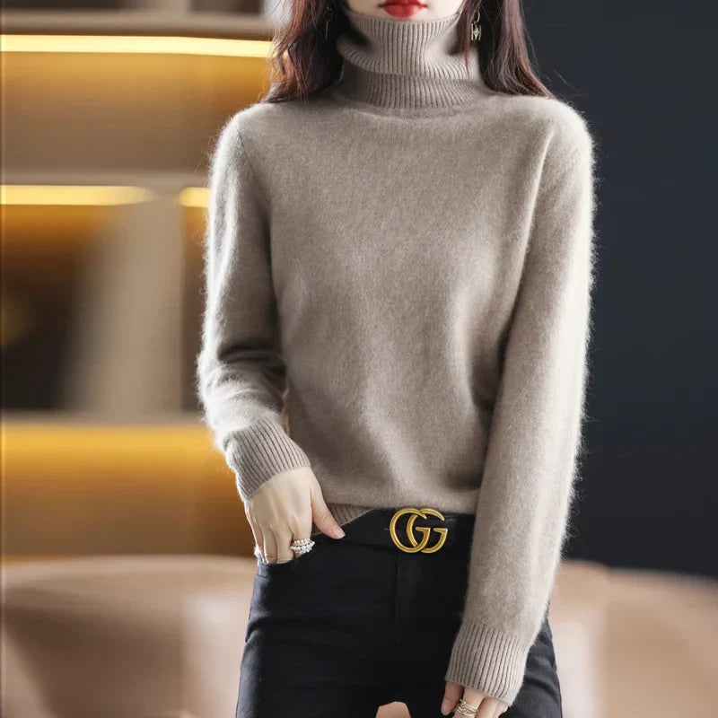 Vea | Women's Premium Cashmire Turtleneck Knit Sweater