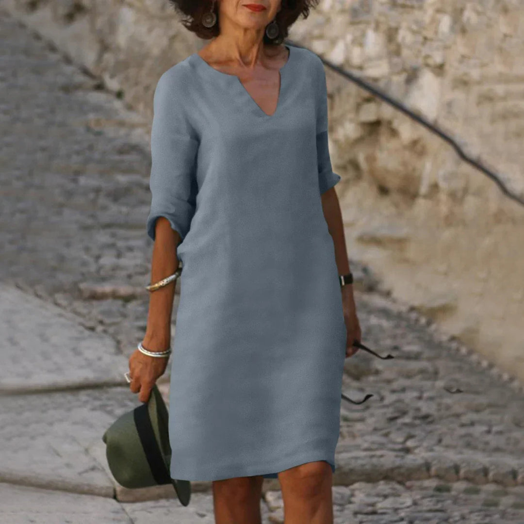Piper | Women's Casual V-neck Half-Sleeve Shift Dress