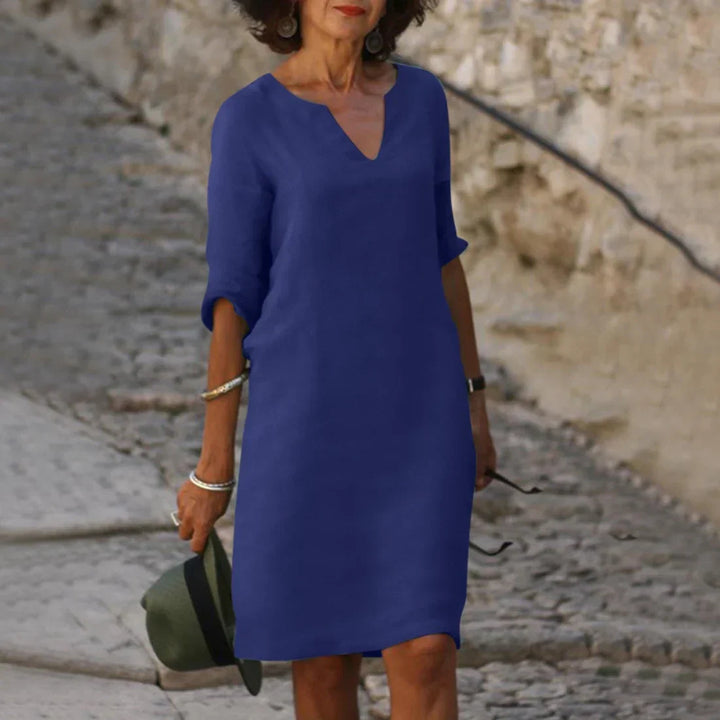 Piper | Women's Casual V-neck Half-Sleeve Shift Dress