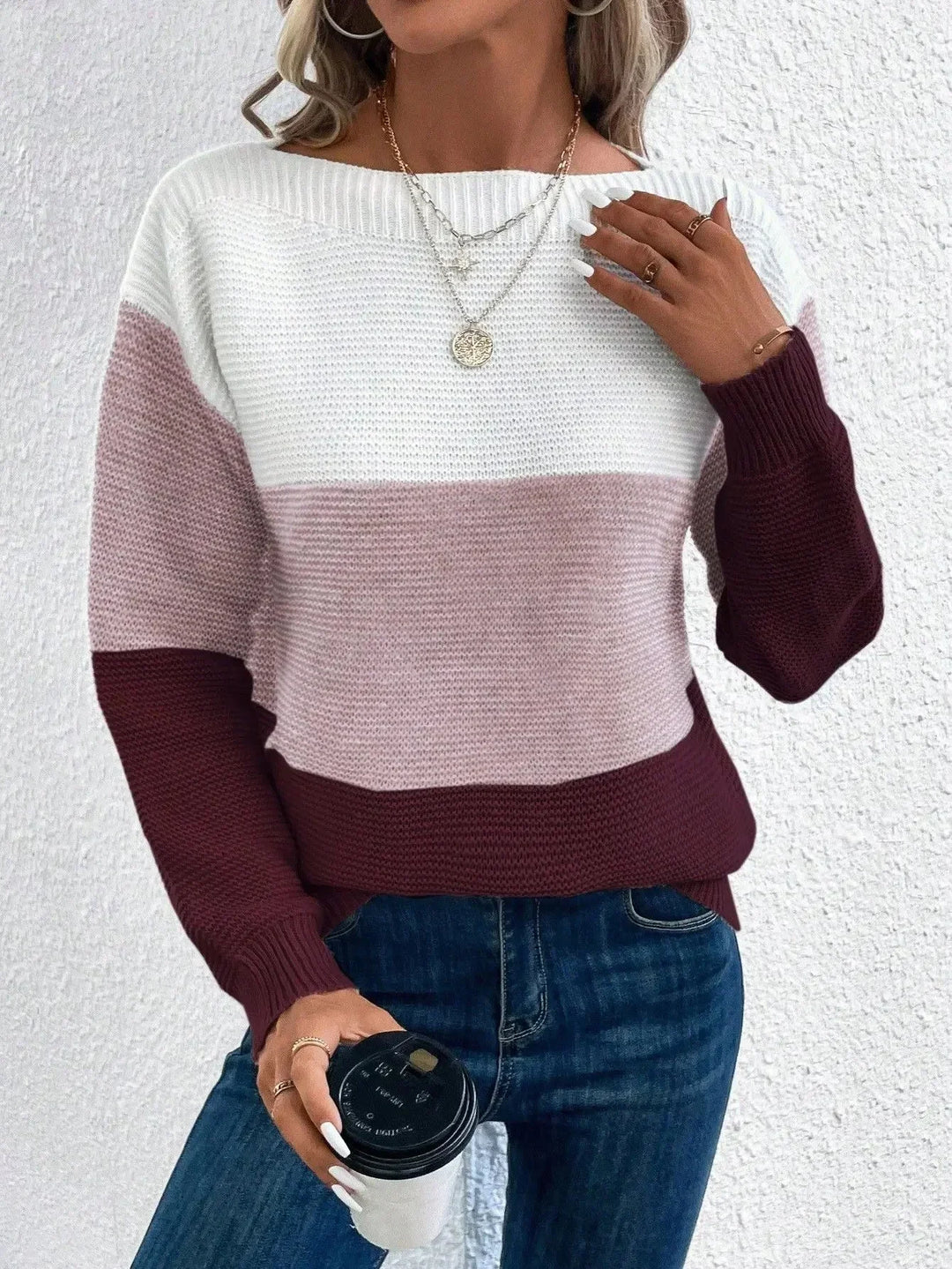 Isla | Women's Color-Block Knit Sweater