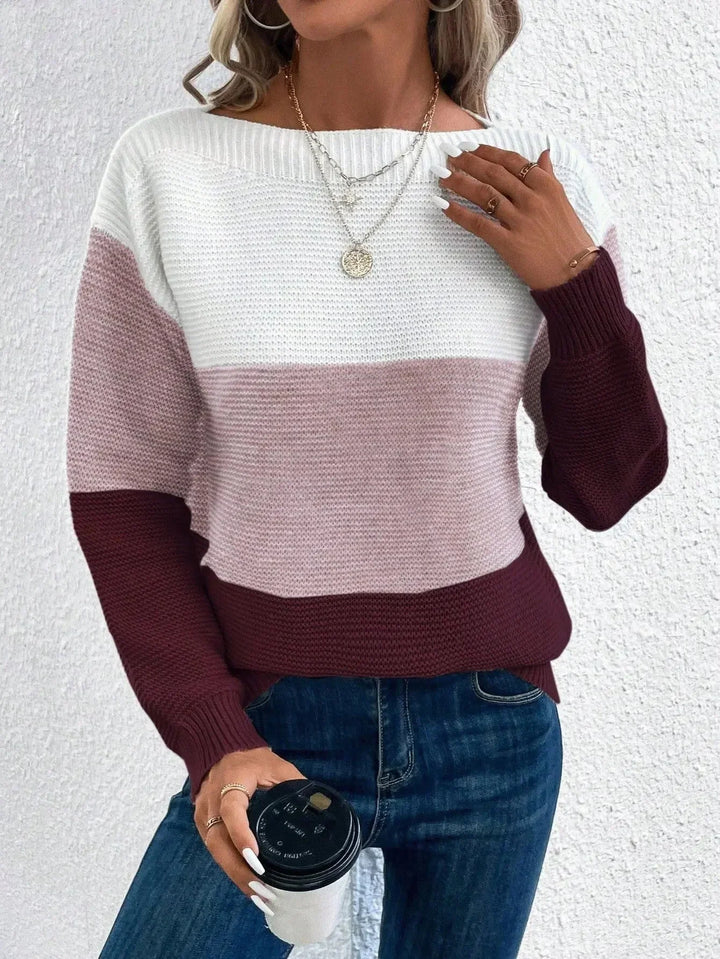 Isla | Women's Color-Block Knit Sweater
