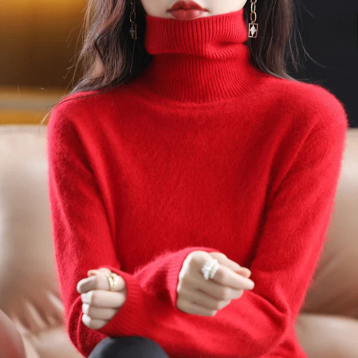 Vea | Women's Premium Cashmire Turtleneck Knit Sweater