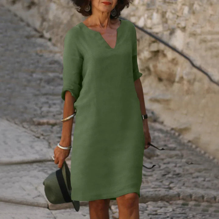 Piper | Women's Casual V-neck Half-Sleeve Shift Dress