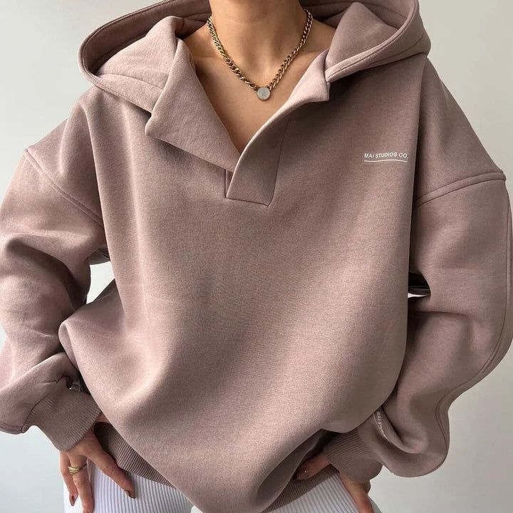 Piper | Women's Comfortable Oversized V-Neck Hoodie