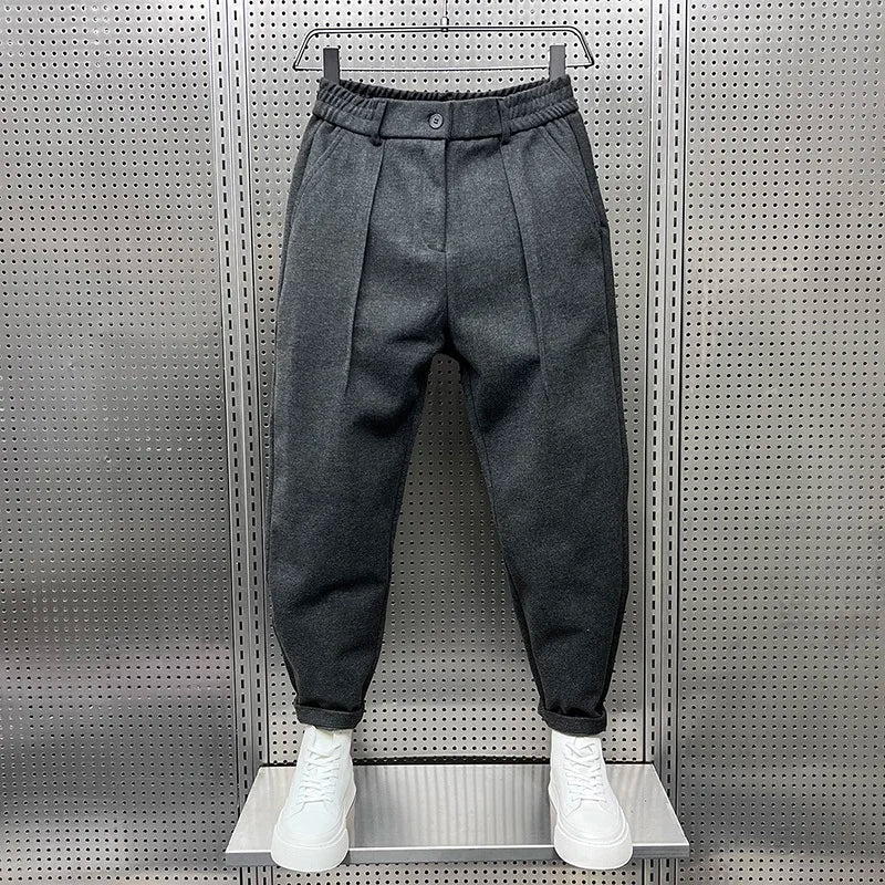 Lucas | Men's Tailored Double-Pleat Tapered Trousers