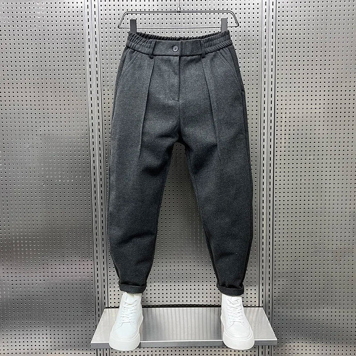 Lucas | Men's Tailored Double-Pleat Tapered Trousers