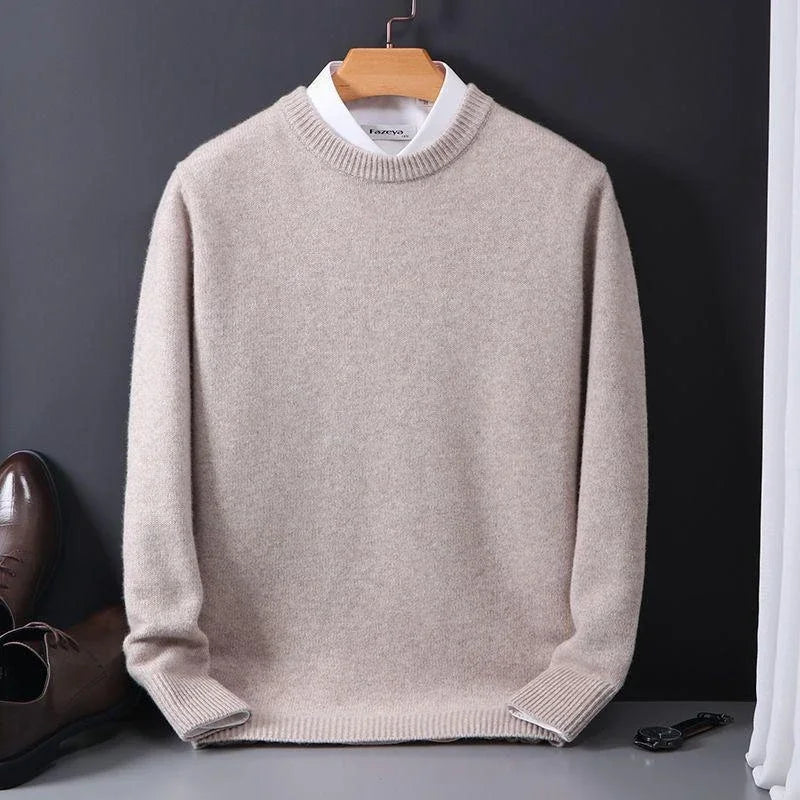 Dexter| Men's Classic Ribbed Crewneck Cashmire Sweater