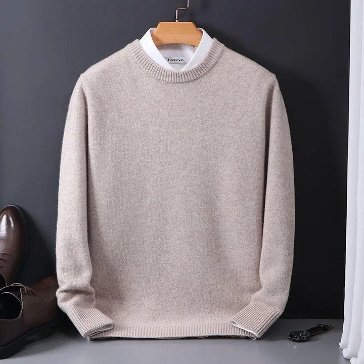 Dexter| Men's Classic Ribbed Crewneck Cashmire Sweater