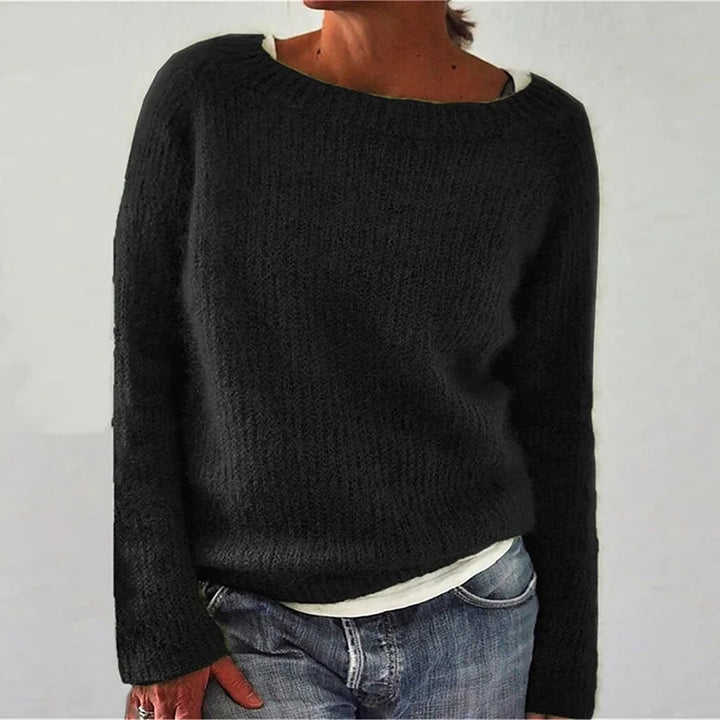 Sage | Women’s Chunky Knit Boat Neck Pullover Sweater