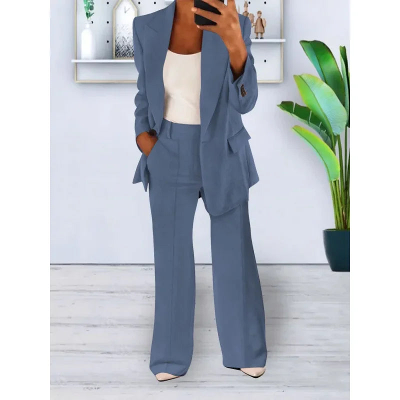 Elena | Women's Tailored Wide-Leg Pant Suit