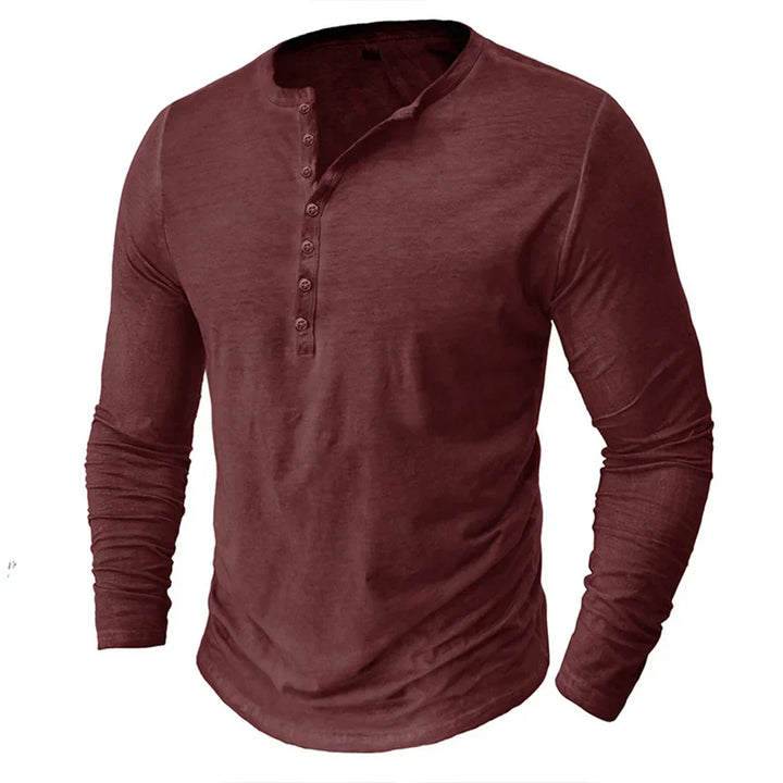 Cooper | Men's Casual Slim-Fit Cotton Henley Shirt