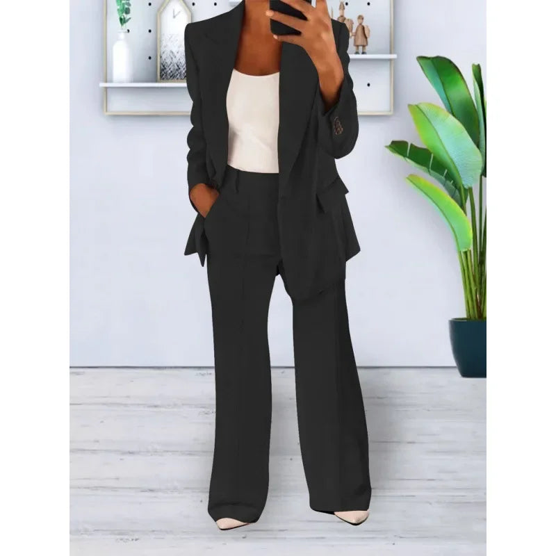 Elena | Women's Tailored Wide-Leg Pant Suit