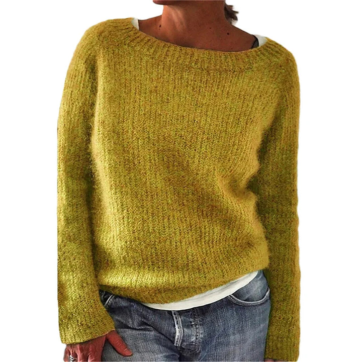 Sage | Women’s Chunky Knit Boat Neck Pullover Sweater