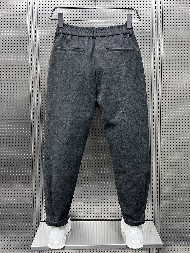 Lucas | Men's Tailored Double-Pleat Tapered Trousers