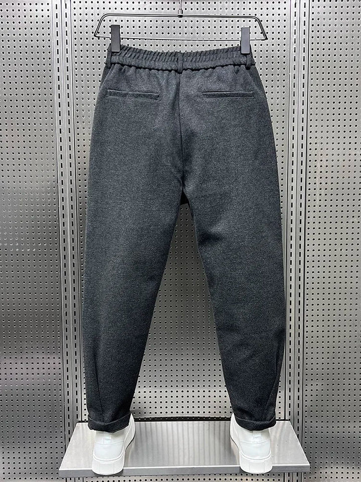Lucas | Men's Tailored Double-Pleat Tapered Trousers