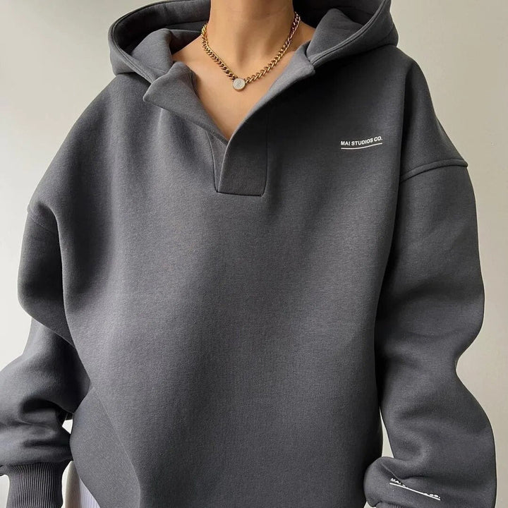 Piper | Women's Comfortable Oversized V-Neck Hoodie