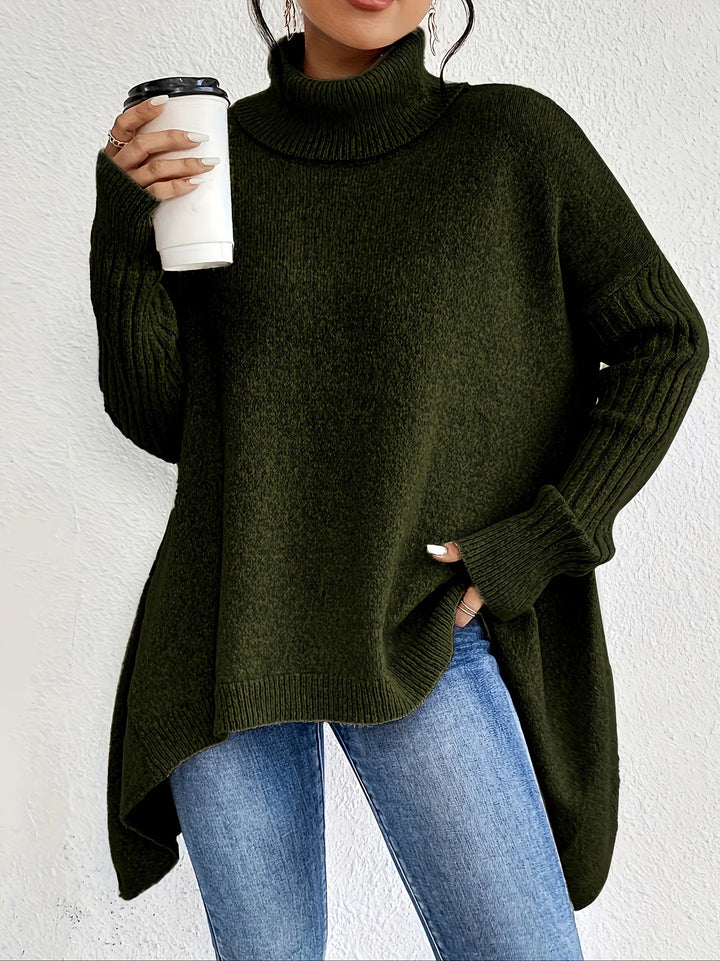 Maren | Women's Cozy Oversized Ribbed Turtleneck Sweater