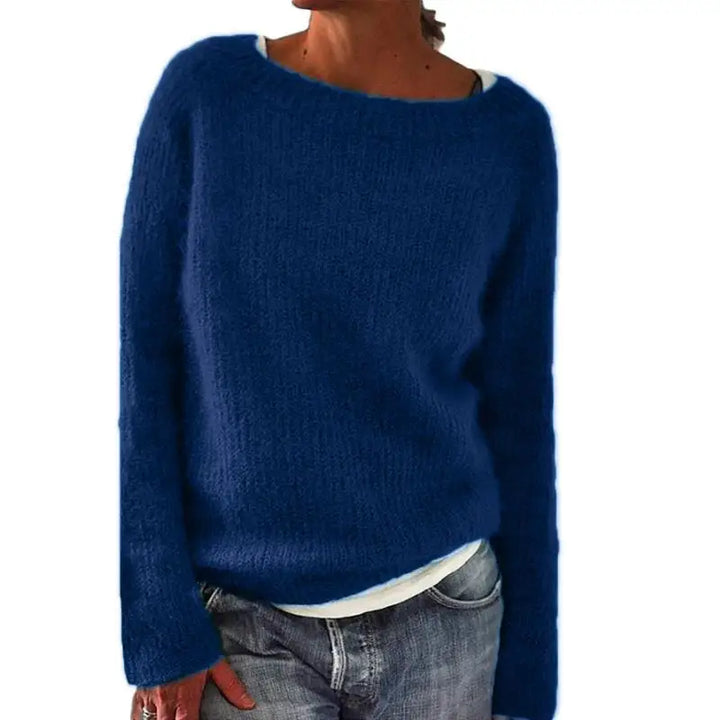 Sage | Women’s Chunky Knit Boat Neck Pullover Sweater
