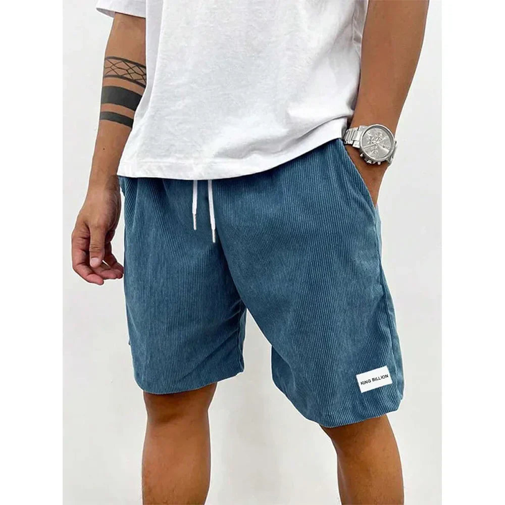 Clive | Men's Relaxed Fit Stretch Drawstring Corduroy Shorts