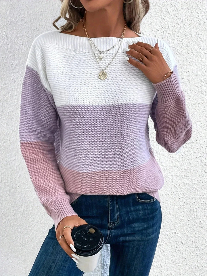 Isla | Women's Color-Block Knit Sweater