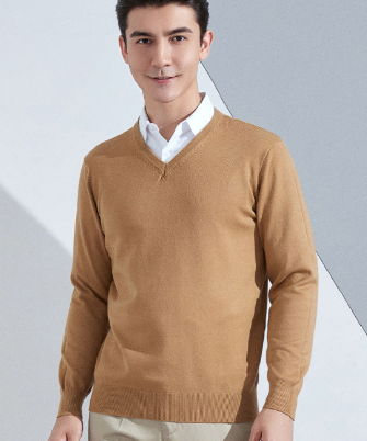 Norman | Men's Classic Fine-Knit V-Neck Sweater
