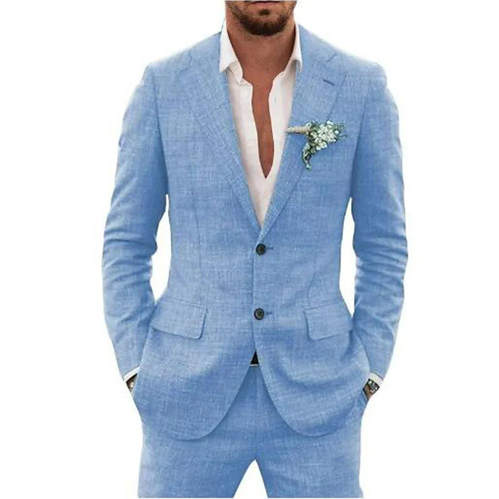 Walker | Men's Lightweight Tailored Two-Piece Linen  Suit