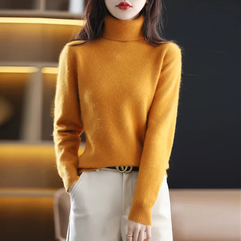 Vea | Women's Premium Cashmire Turtleneck Knit Sweater