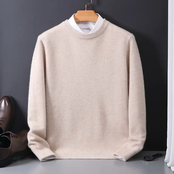 Dexter| Men's Classic Ribbed Crewneck Cashmire Sweater
