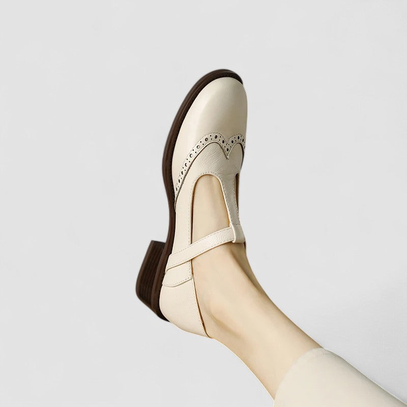 Myla | Women's Leather T-Strap Mary Jane Shoes