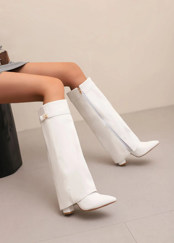 Phoebe | Women's Trendy Chunky Heel Knee-Highs Boots