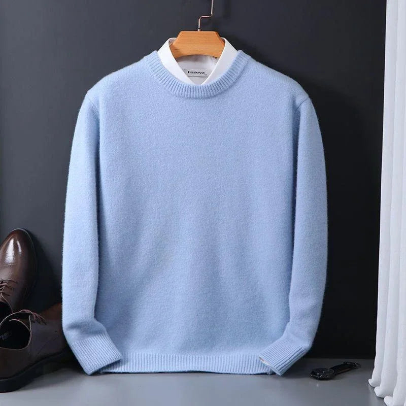 Dexter| Men's Classic Ribbed Crewneck Cashmire Sweater