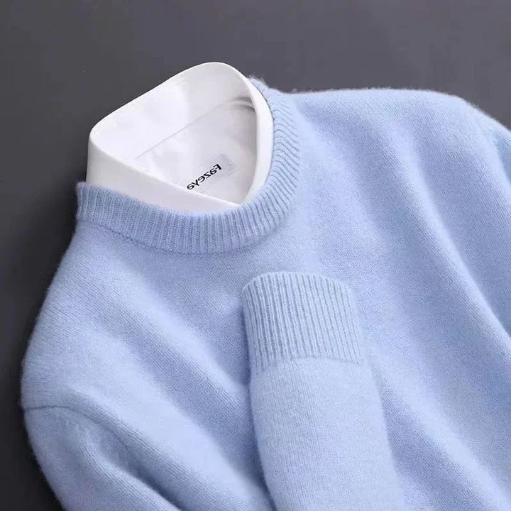 Dexter| Men's Classic Ribbed Crewneck Cashmire Sweater