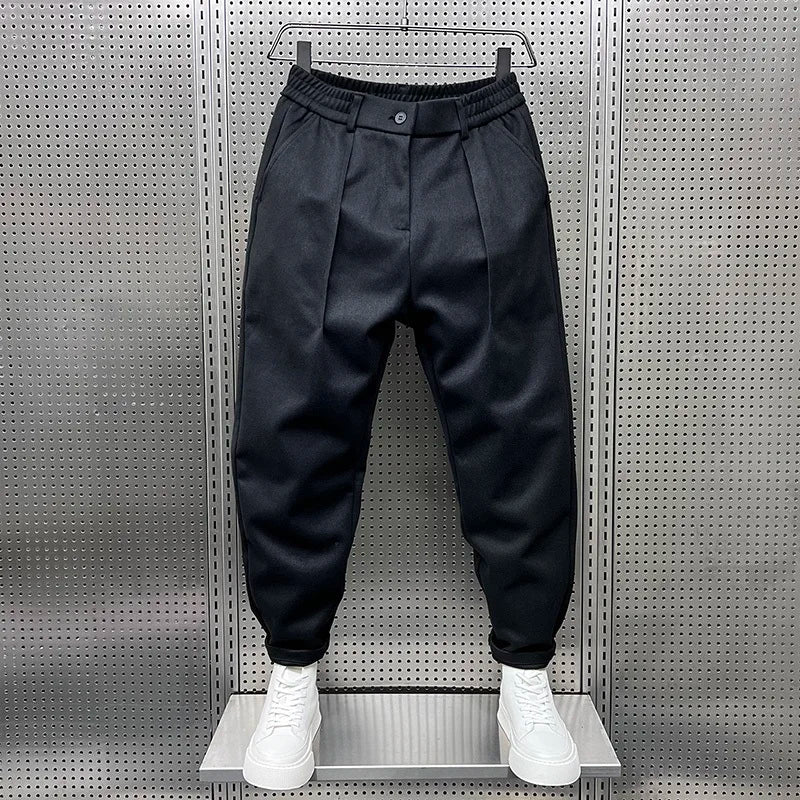 Lucas | Men's Tailored Double-Pleat Tapered Trousers