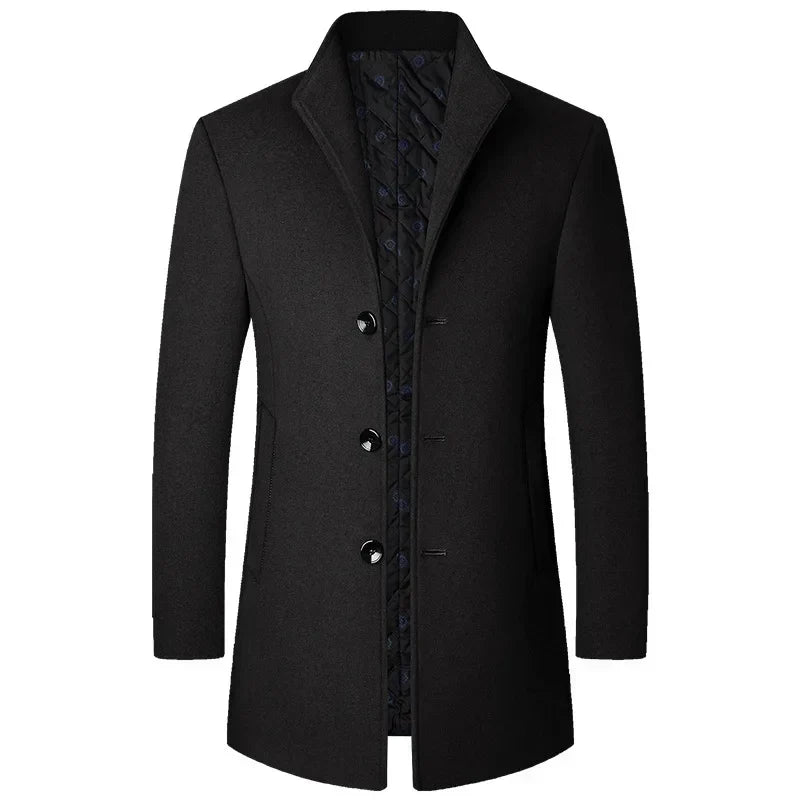 Lawrence | Men's Classic Single-Breasted Winter Overcoat