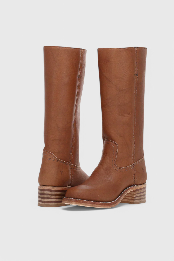 Nora | Women's Mid-Calf Leather Boot with Block Heel